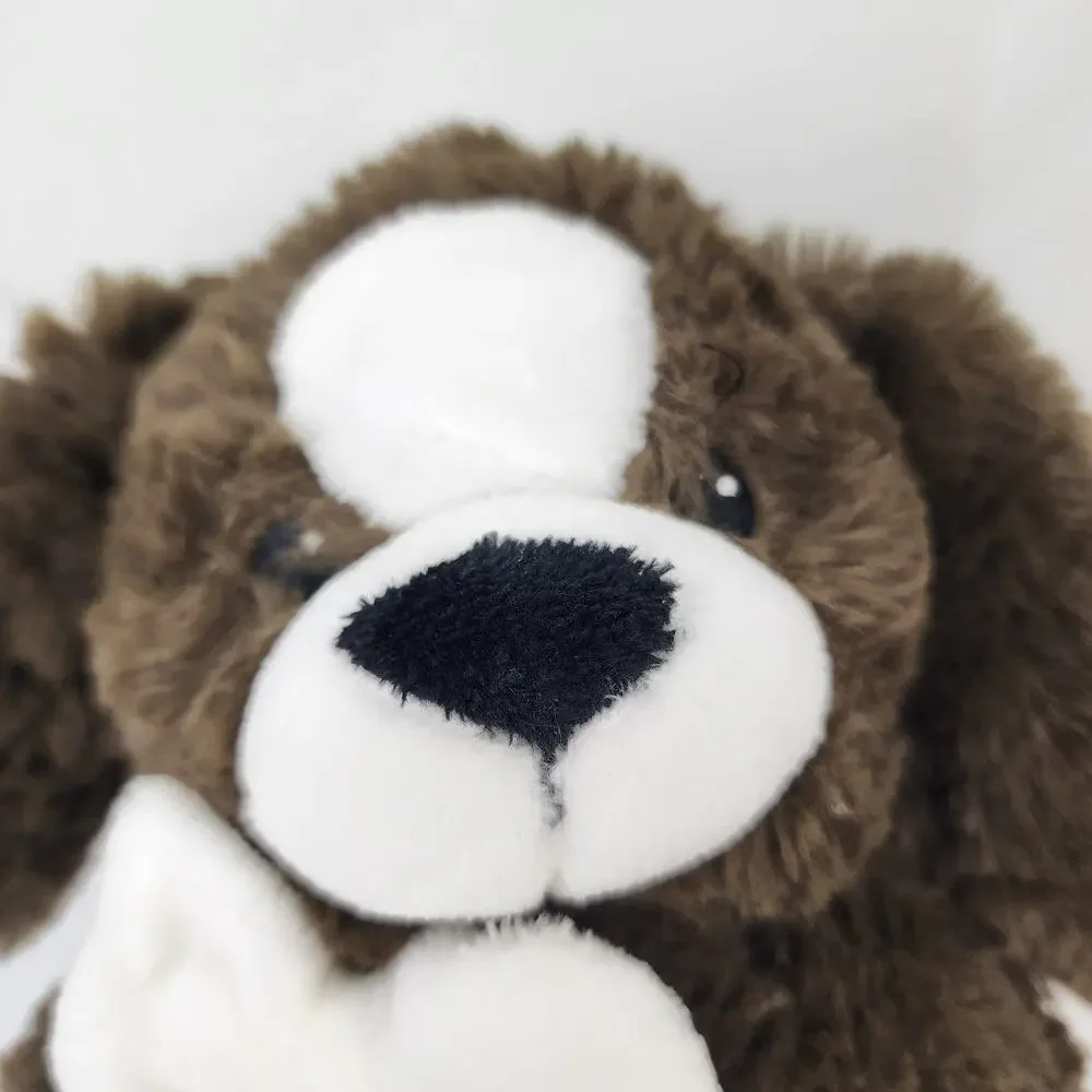 Little Miracles Brown White Puppy Dog with Bow Tie Plush 11